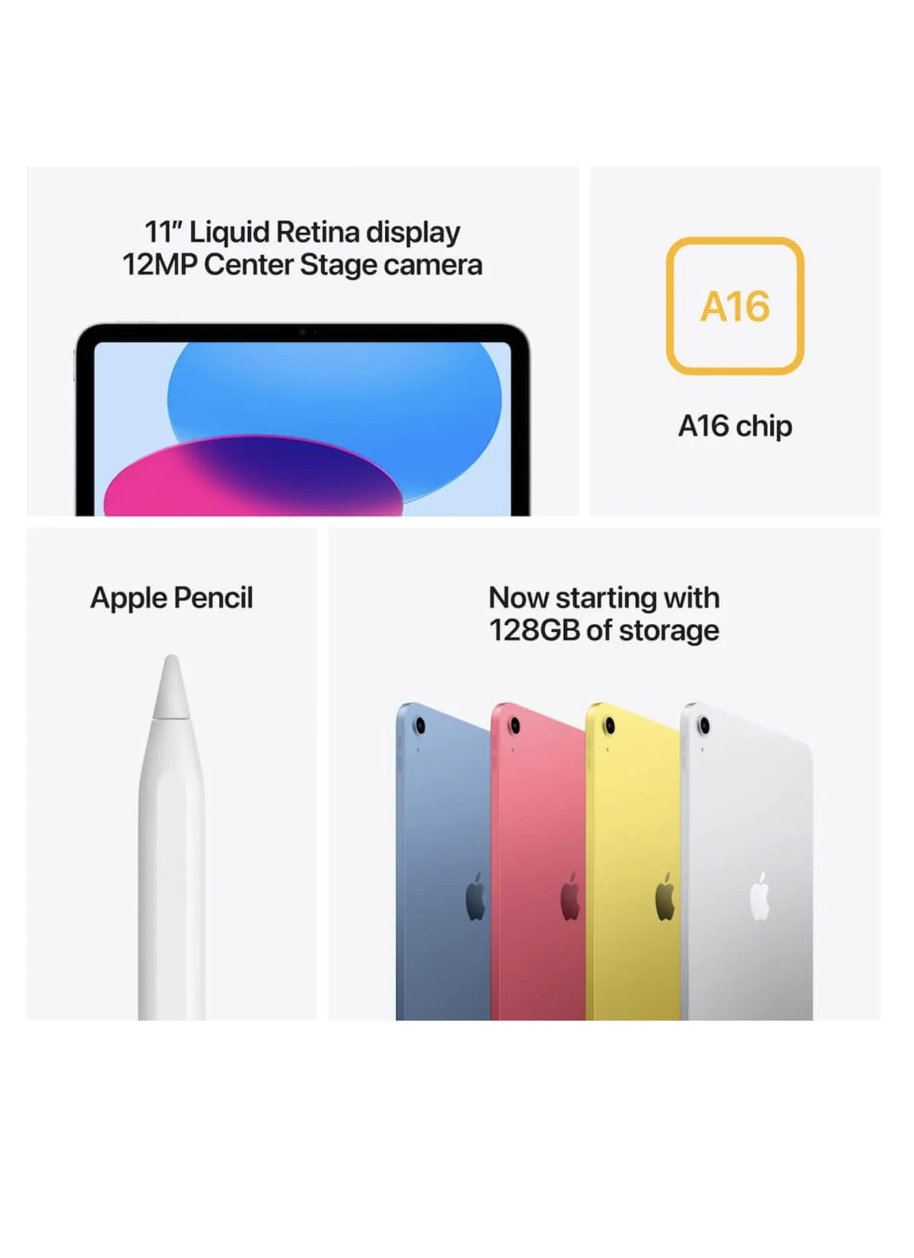 Apple -11-inch iPad  A16 chip with Wi-fi-128 GB, Silver — photo 6 sur 7